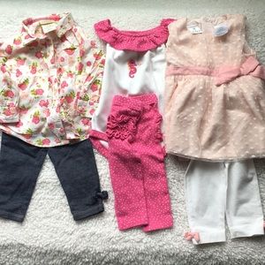 Baby girl 3 outfit bundle